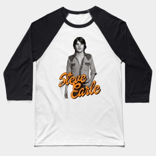 Steve Earle // Retro Folk Singer Songwriter Fan Art Baseball T-Shirt